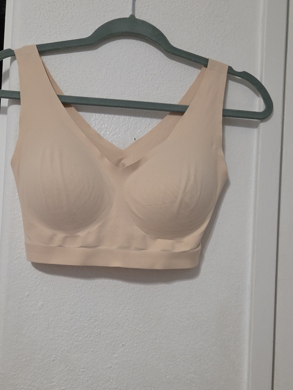 Soma Wireless V-Neck Bra — Peach